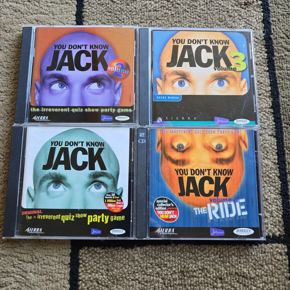 You Don't Know Jack PC Game Bundle Original Vol 2 3 4 The Ride Sierra Trivia Lot